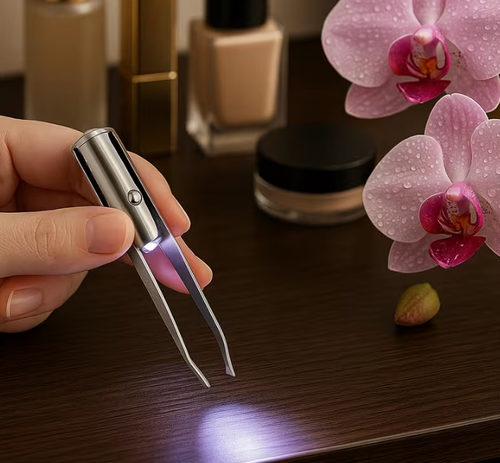 LumiEdge LED Tweezers – Precision Tip with Built-In Light